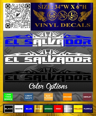 1 El Salvador Country Flag Decal Vinyl Sticker #1023