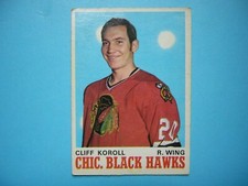 1970/71 O-PEE-CHEE NHL HOCKEY CARD #147 CLIFF KOROLL ROOKIE VG NICE!! 70/71 OPC