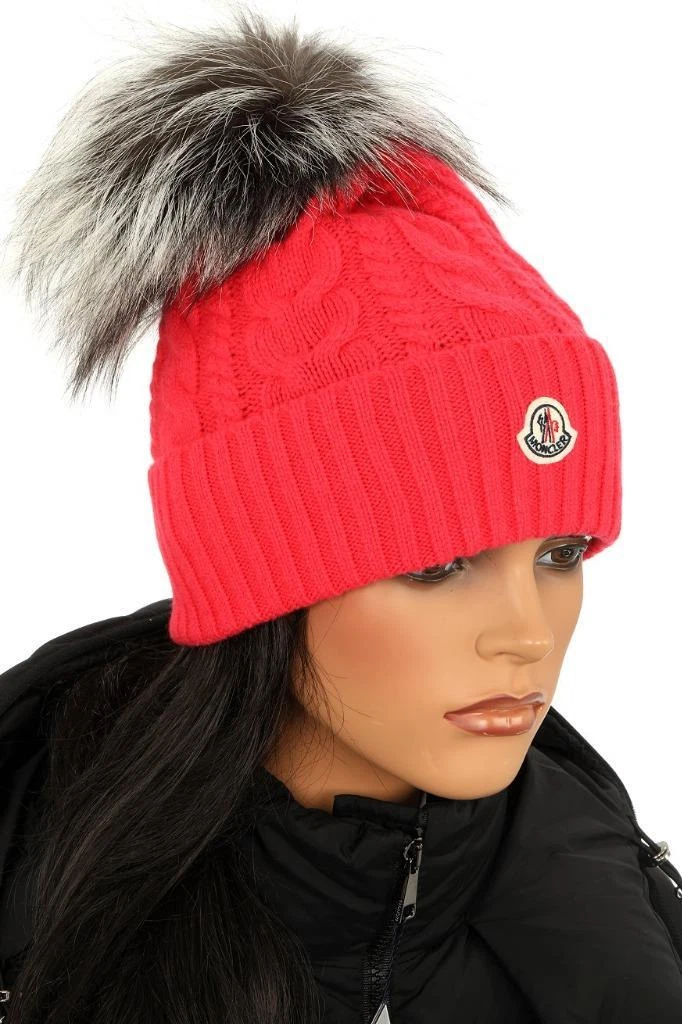 Moncler hat fur pom pom 2025