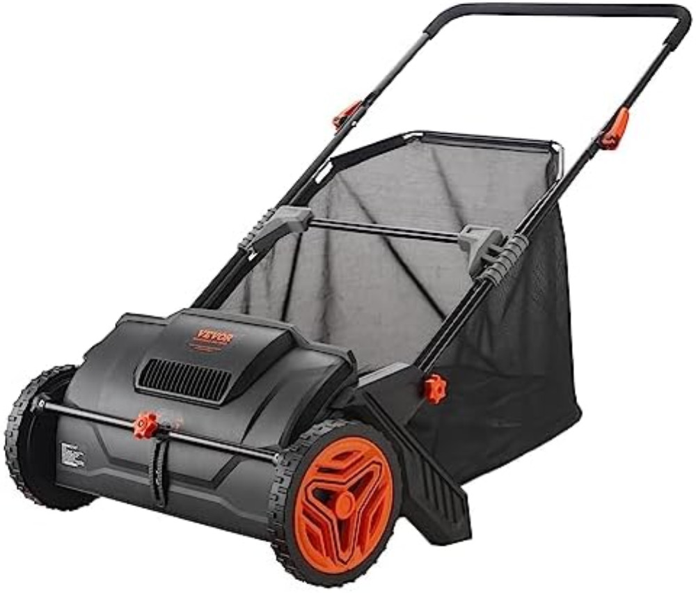 Arieggiatore Manuale VEVOR 99L: Spazzatrice Prato 53cm ad Alta Efficienza