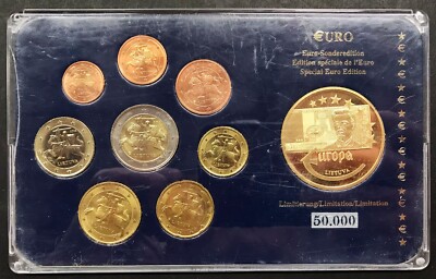 lituania lietuva  set 1 cent 2  2015 + medal europe 2003