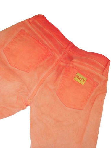 Met Jeans Donna 41 Eu37 W27 M Medium Arancione Skinny Made Italy Cotone Basso - Picture 20 of 24