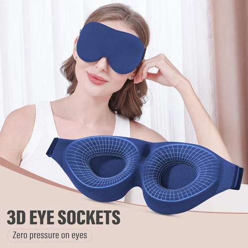 NEW 3D Travel Eye Mask Sleeping Soft Padded Shade Cover Rest Relax Blindfold - Picture 3 of 7