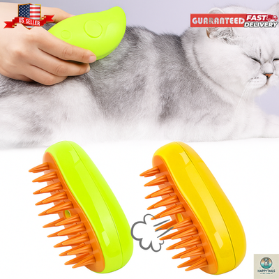 #ad #ad 3 In 1 Dog Cat Steam Brush Pet Electric Spray Massage Comb Pet Hair Removal Comb $8.29