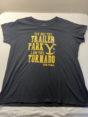 Yellowstone Tshirt Woman 2X Black Cropped The Trailer Park Tornado Beth Dutton