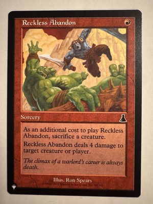 MTG Magic the Gathering Reckless Abandon (UDS-94/3034) The List NM