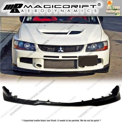 For 06 07 MITSUBISHI EVO 9 IX JDM Ralliart JS Style Front Bumper Chin Lip PU