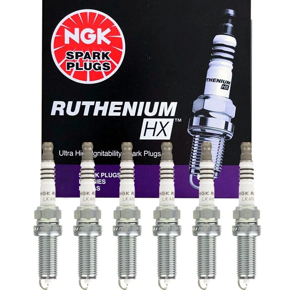 NGK Ruthenium HX Spark Plugs 6PCS for 2009-2023 INFINITI Lexus Nissan Toyota V6