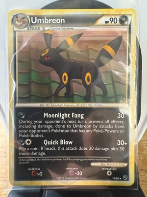 Pokémon TCG UMBREON! 10/90 Undaunted HGSS! Regular