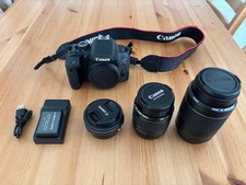 Canon EOS Kiss X9i Double Lens Set with EF 24mm 35-80mm 55-200mm Lenses