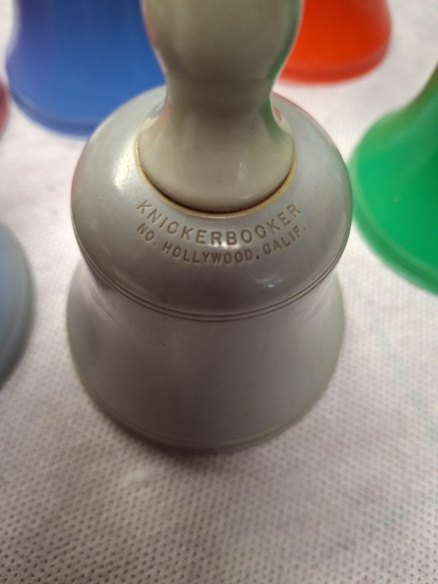 Knickerbocker Plastic Toy Bells, Set Of 8 Vintage, Children's