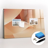 Magnetboard Glas Beschreibbar Mit Magneten Wellen Abstraktion Muster 60X40 Cm