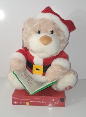 Cuddle Barn Storytime Teddie Animated Plush Toy Reads Night Before Xmas Tested 