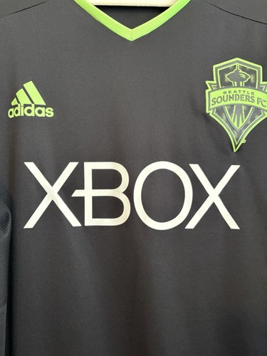 Seattle Sounders FC 2014/2015 Third Player Issue Adizero Jersey Pitch Black - Picture 2 of 6