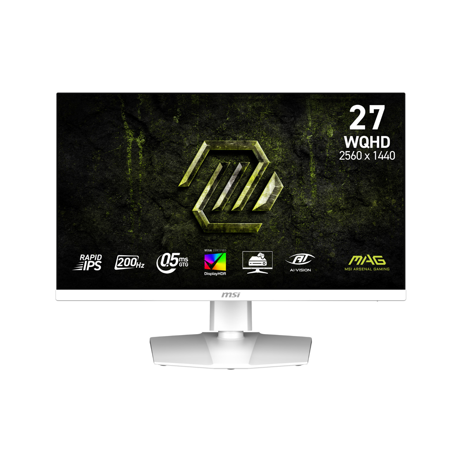 MSI MAG 274QRFW E20 27" IPS WQHD 200Hz 0.5ms White Gaming Monitor 9S6-3CF99T-003
