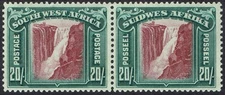 SOUTH WEST AFRICA 1931 WATERFALL 20/- PAIR