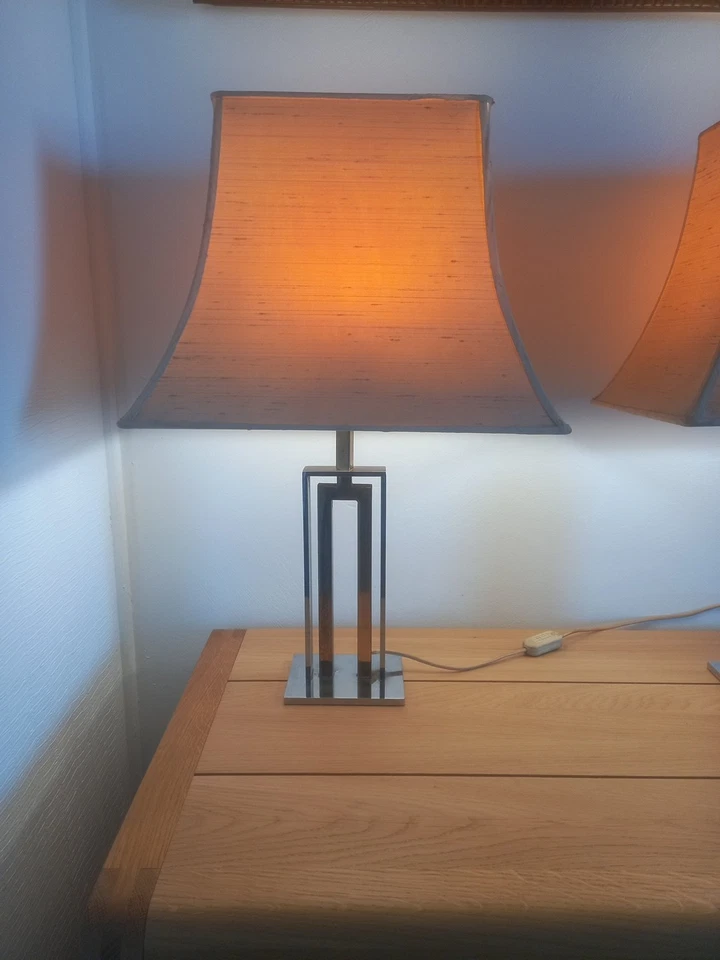 paire de lampe vintage ROMEO REGA / WILLY RIZZO lampe de salon / bureau / chevet - Photo 3/4