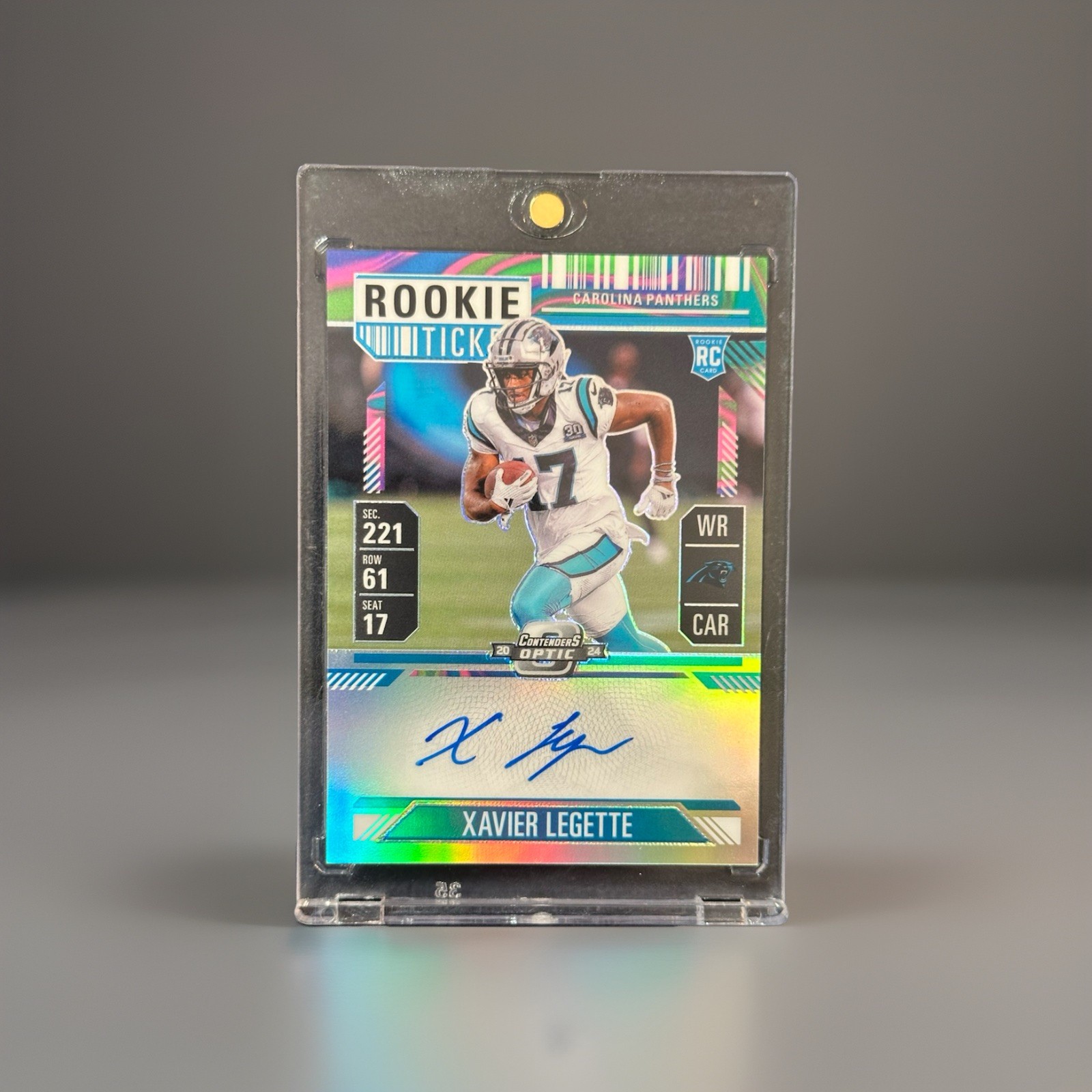 2024 Contenders Optic Xavier Legette Rookie Ticket Marble Auto On Card /4 !!