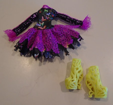 Monster High Doll Clothing ~ Bonita Femur Freaky Fusion Dress & Shoes