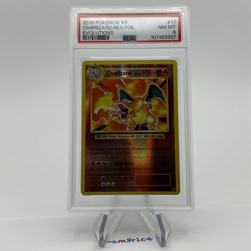 PSA 8 Charizard Reverse Holo (Pokemon XY Evolutions 2016 11/108) - Picture 2 of 5