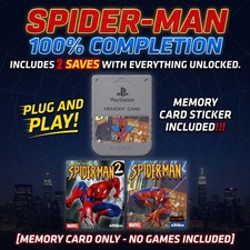 Spider Man 2 Enter Electro Official PS1 Memory Card 100 Unlocked Complete