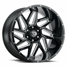 18 Vision 361 Spyder Gloss Black Milled Spoke 18x9 Wheel 6x5.5 6x139.7 12mm R