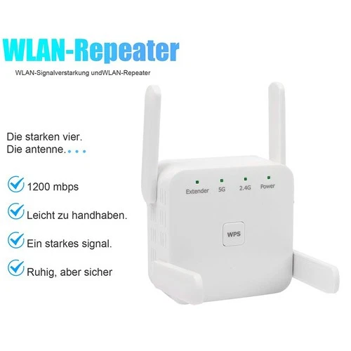 1200Mbit/s WLAN Repeater Router Range WiFi Wireless Signal Verstärker Booster AH