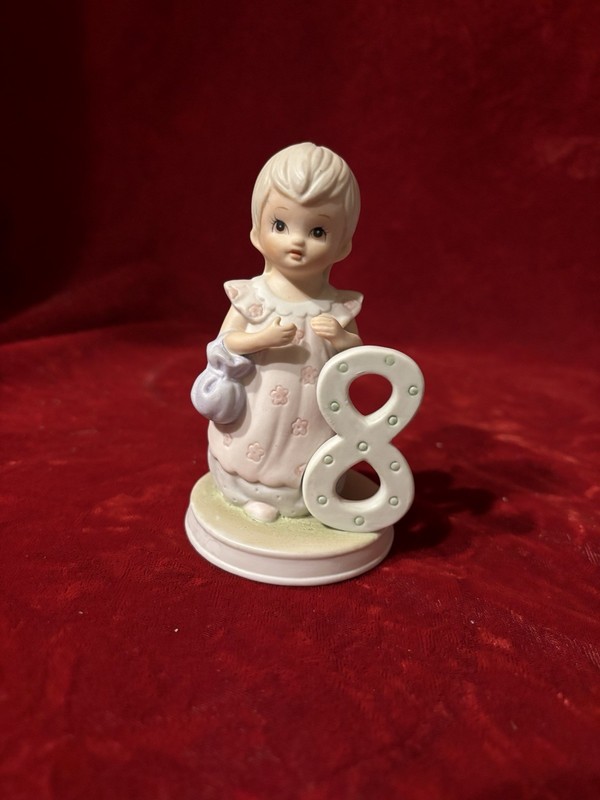 Lefton The Christopher Collection BIRTHDAY GIRL  8 YEAR OLD Figurine 1983