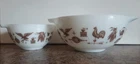 Vintage 60's Pyrex "Early American" Cinderella Mixing Bowl & 1 1/2 Pt. Set of 2