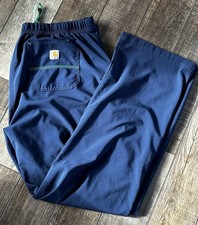 Carhartt Force Mens Scrub Pants XL Tall Navy Blue READ
