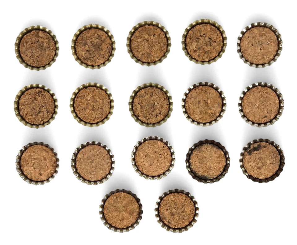 1950s Hires Root Beer 5¢ & Orange Big Top Soda Bottle Caps Lot of 17 Cork Lined - Image 2 of 4