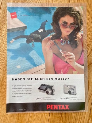 Haben Sie auch ein Motiv? Pentax Optio X S5i 2005 Vintage Ad Werbung Reklame