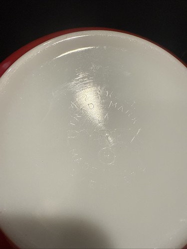 Vintage Pyrex rot 402 1 1/2 Quart Glas Ofen Schüssel Top Zustand leichte Gebrauchsspuren - Bild 9 von 10
