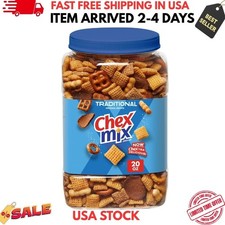 Chex Mix Traditional Original Recipe Snack Mix, Snacks, Tub, 20 oz FAST DISAPACH