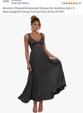Long Satin Black Formal Dress New With Tags! Size Small