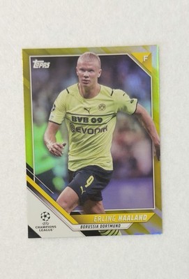 2021-22 Topps UEFA Champions League Erling Haaland #1 Yellow Foil 25/250 SP