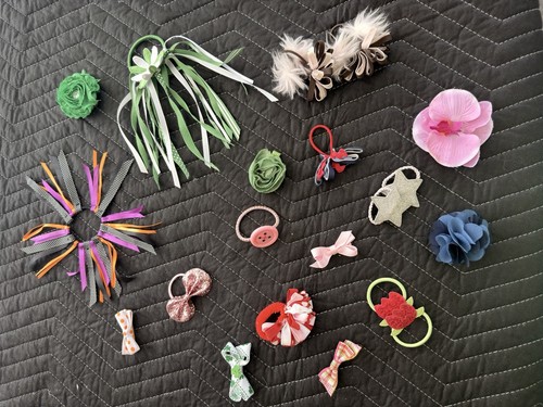Assorted Multicolor  Hair Bands and Clips for Girls