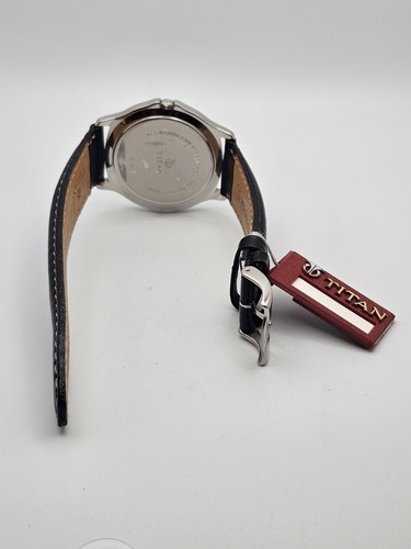 RELOJ TITAN 50M PARA HOMBRE CUARZO ANALÓGICO FECHA ACERO INOXIDABLE CORREA DE CUERO NEGRO🔥COMO NUEVO - Imagen 10 de 19
