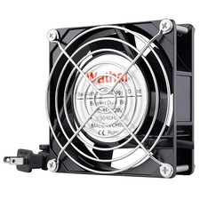 Wathai AC Power Axial Fan 110V 120V 92mm 90mm x 25mm Dual Ball Metal for DIY ...