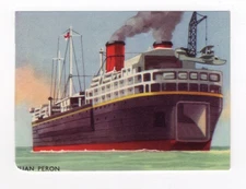 Granose Shipping card. Factory Ship “Juan Peron” off Buenos Aires, Argentina