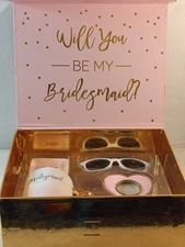 KATE ASPEN Pink & Gold Will You Be My Bridesmaid Kit Gift Box NOB