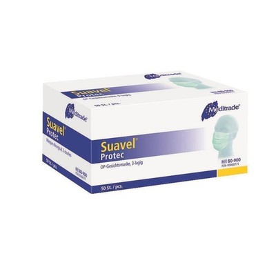 900 Meditrade Suavel Protec Schutzmasken - grün - 3-lagig - Mundschutz