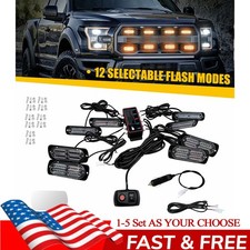 Amber Led Car Truck Trailer Strobe Light Flash Warning Hazard Beacon Lamp 8-40x Amber Led Car Truck Trailer Strobe Light Flash Warning Hazard Beacon Lamp 8-40x