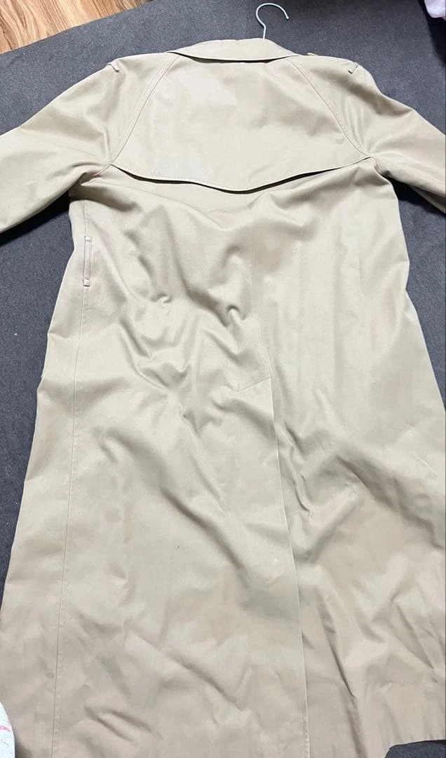 Gabardina Burberrys Vintage Nova Check forrada de un solo pecho beige para mujer
