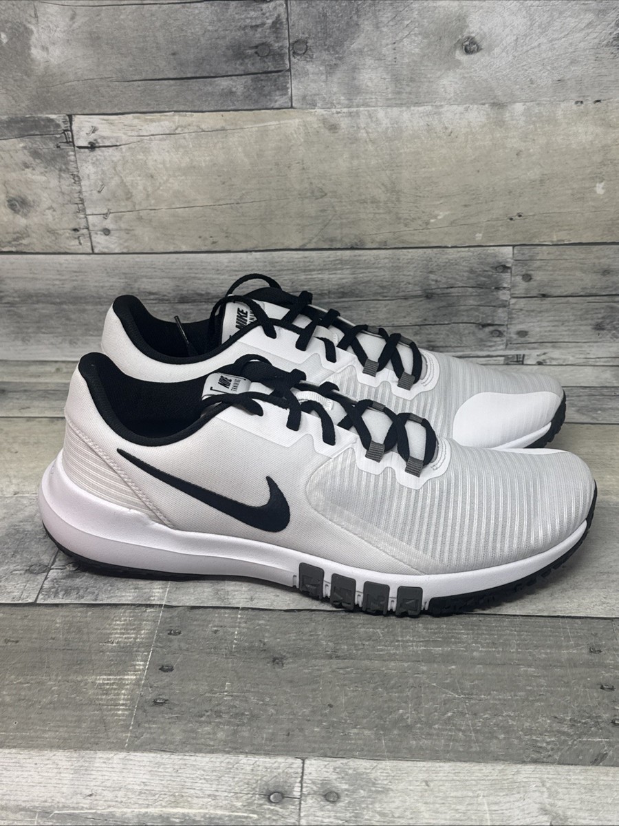 Nike Flex Control 4 Athletic Training Shoes White Black  display picture 2