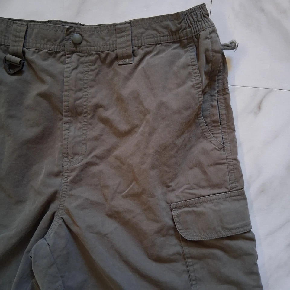 Pantalones Cortos Covington Para Hombres 34 Verde Ejército Ripstop Cintura Elástica Bolsillos de Carga Relajados Foto 3 de 4