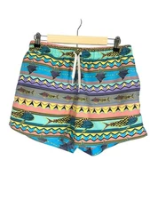 Chubbies Swim Trunks Fish S Pink Striped Resort Vacation Retro Preppy Colorful