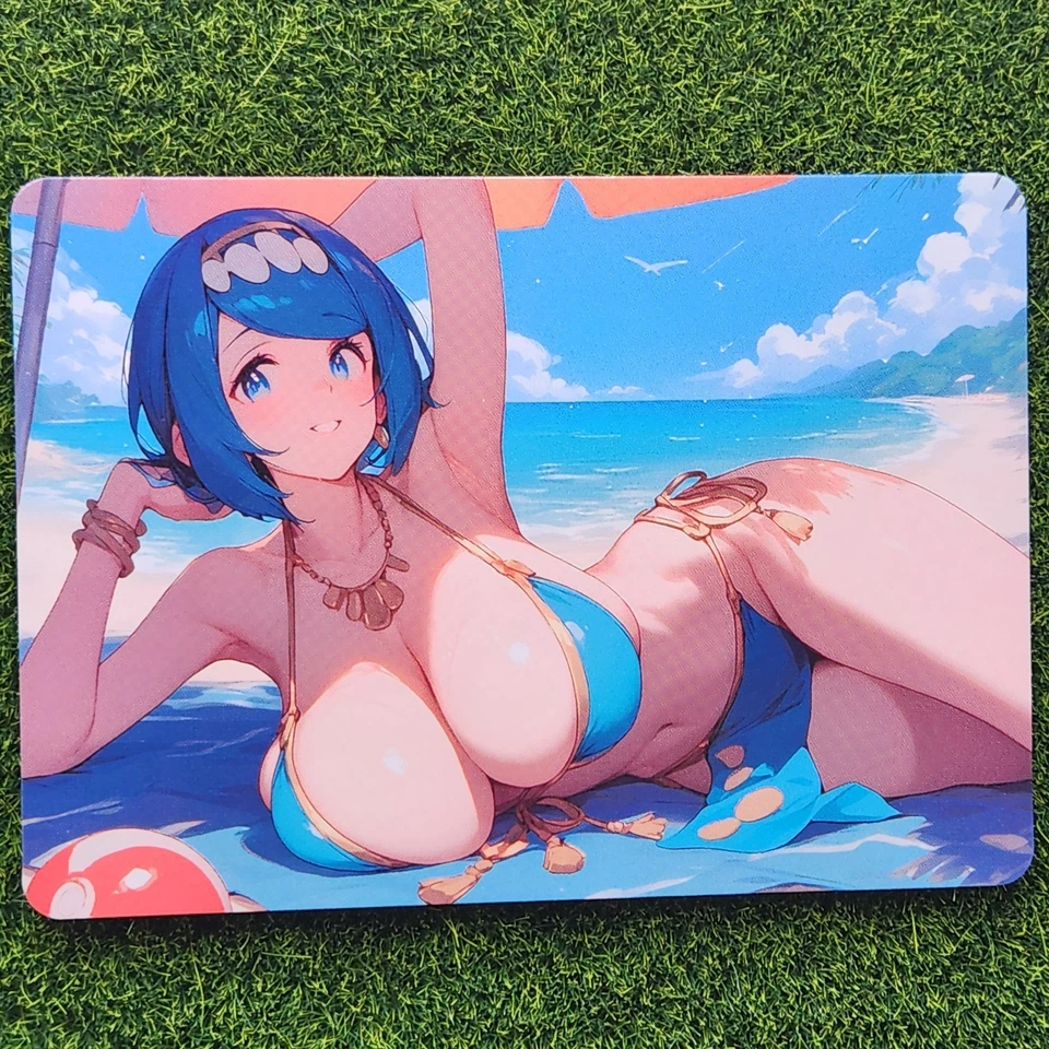 Lana's Mother Pokemon Anime Waifu Girl Doujin Lewd Goddess Story Holo Art Card - Image 2 of 3