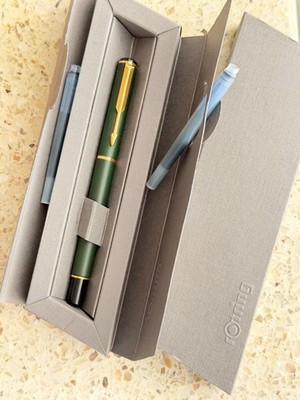 Parker Rialto Patronen Füllfederhalter Füller Grün Matt Gold Schwarz Rarität