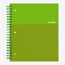 College Ruled Notebook Journal Spiral Bound Hardcover 3 Subject Notebook